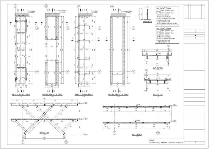 Pedestrian bridge shopdrawing